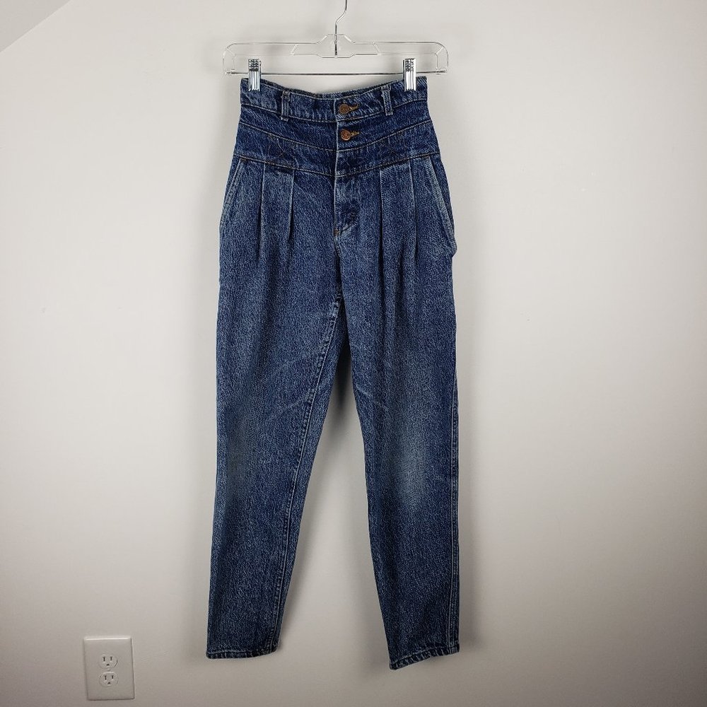Lee Dark Wash High Rise Straight Leg Jeans 24 inch